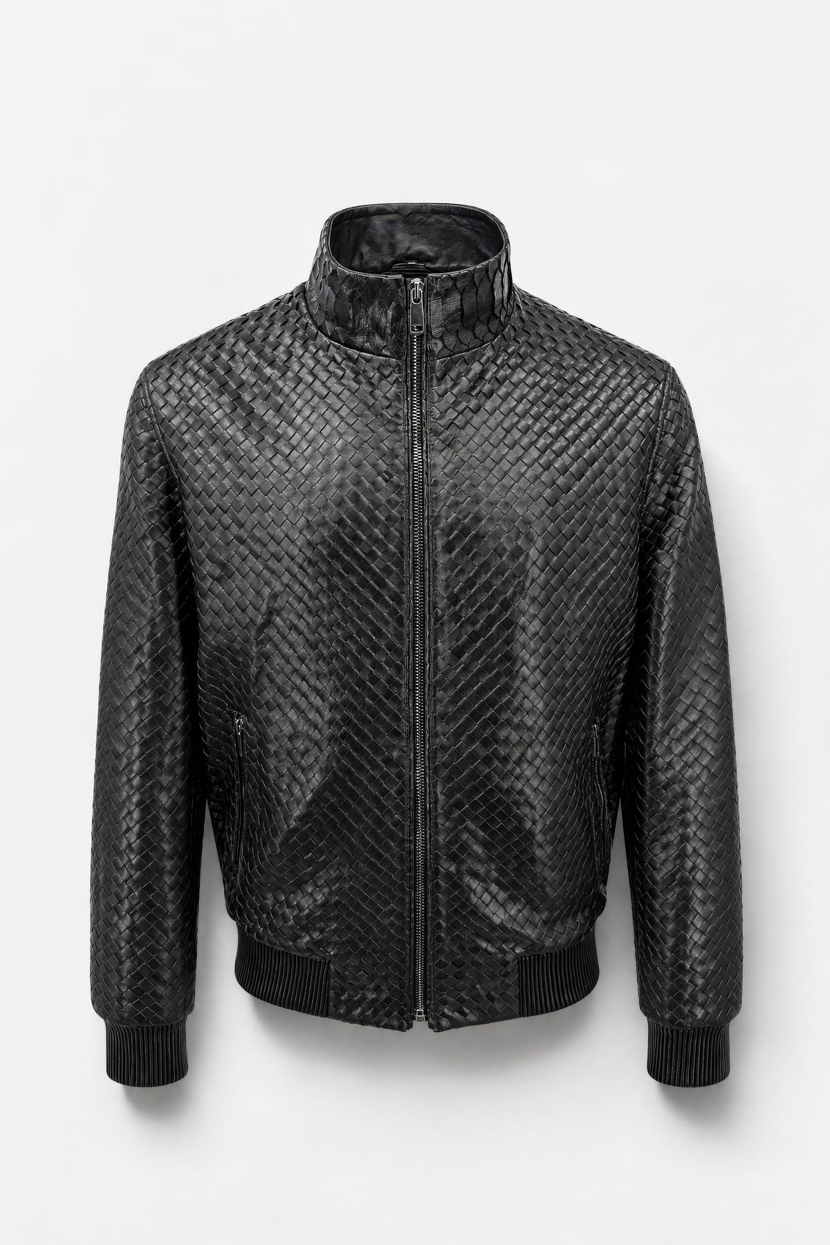 L'Architecte - Bomber en cuir tressé