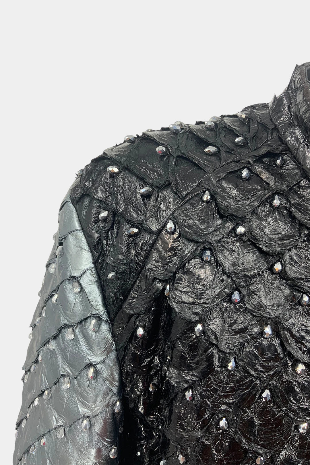 The River - Amazonian Pirarucu Leather Biker Jacket