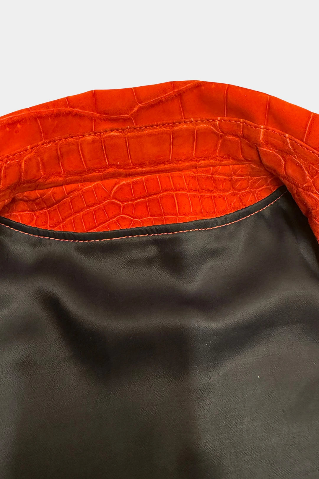 The Ember - Red Nubuck Crocodile Leather Vest