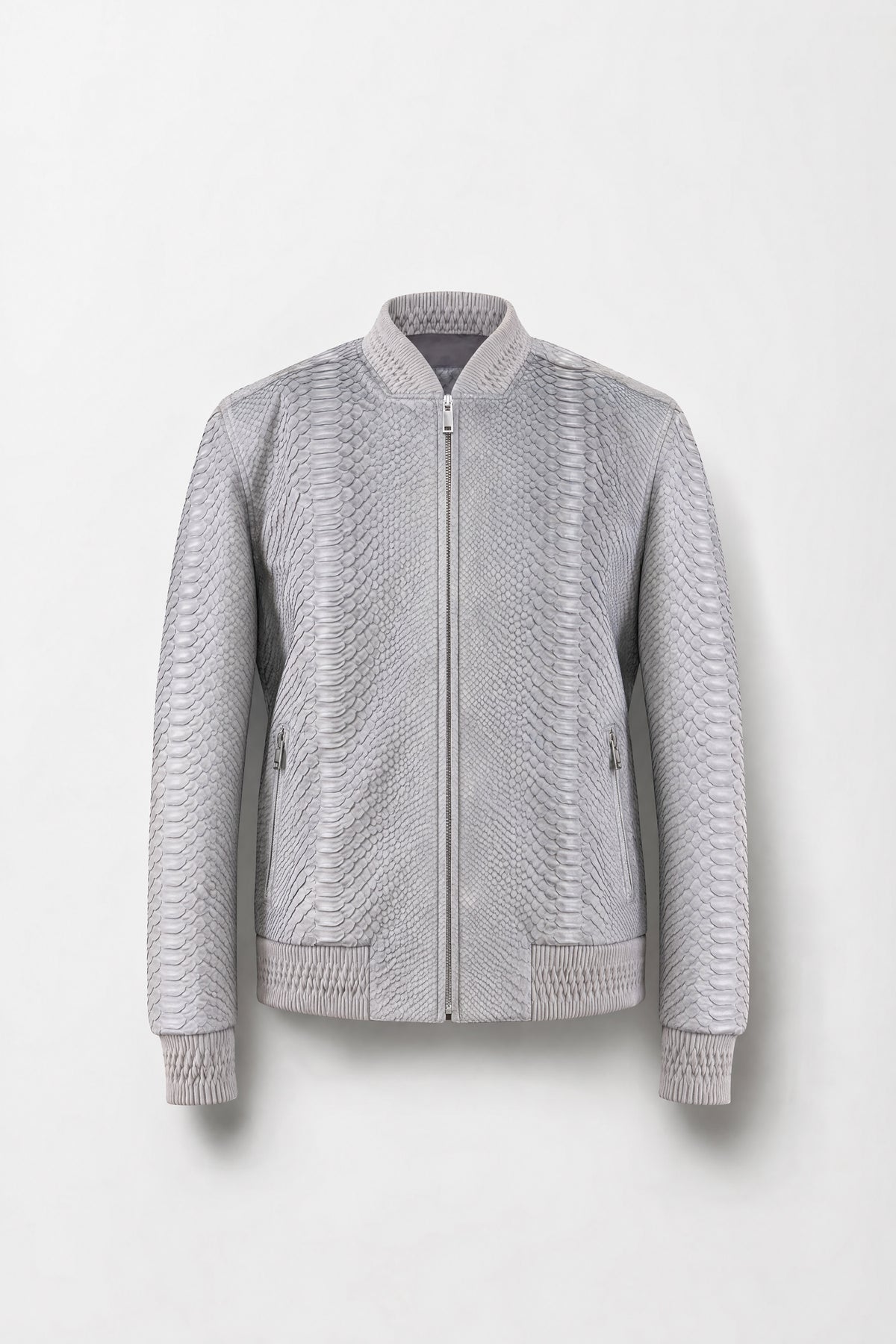 La Stratosphère - Bomber en python nubuck gris