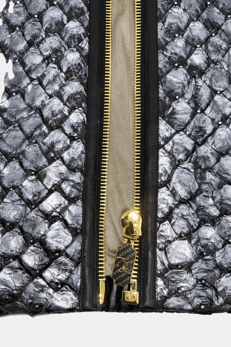 The Amazonian - Pirarucu Leather Bomber Jacket - view 5