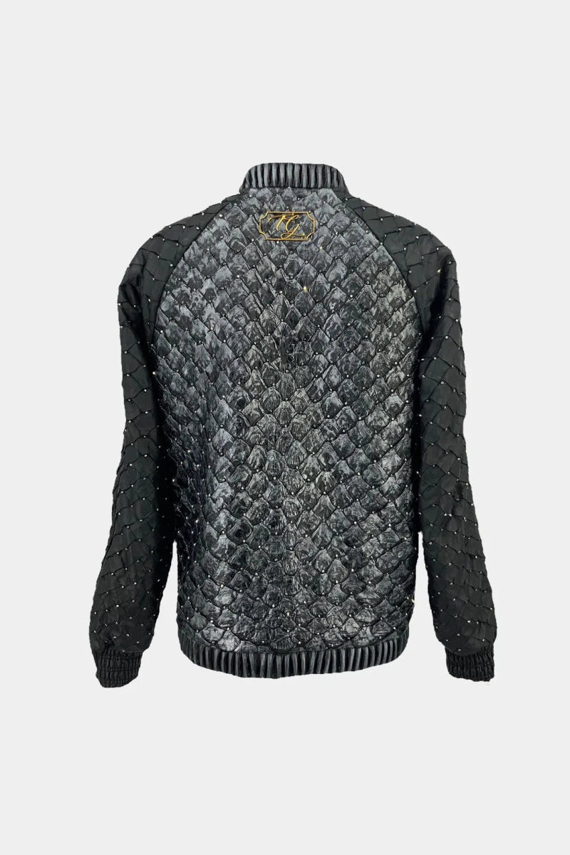 The Amazonian - Pirarucu Leather Bomber Jacket - view 2
