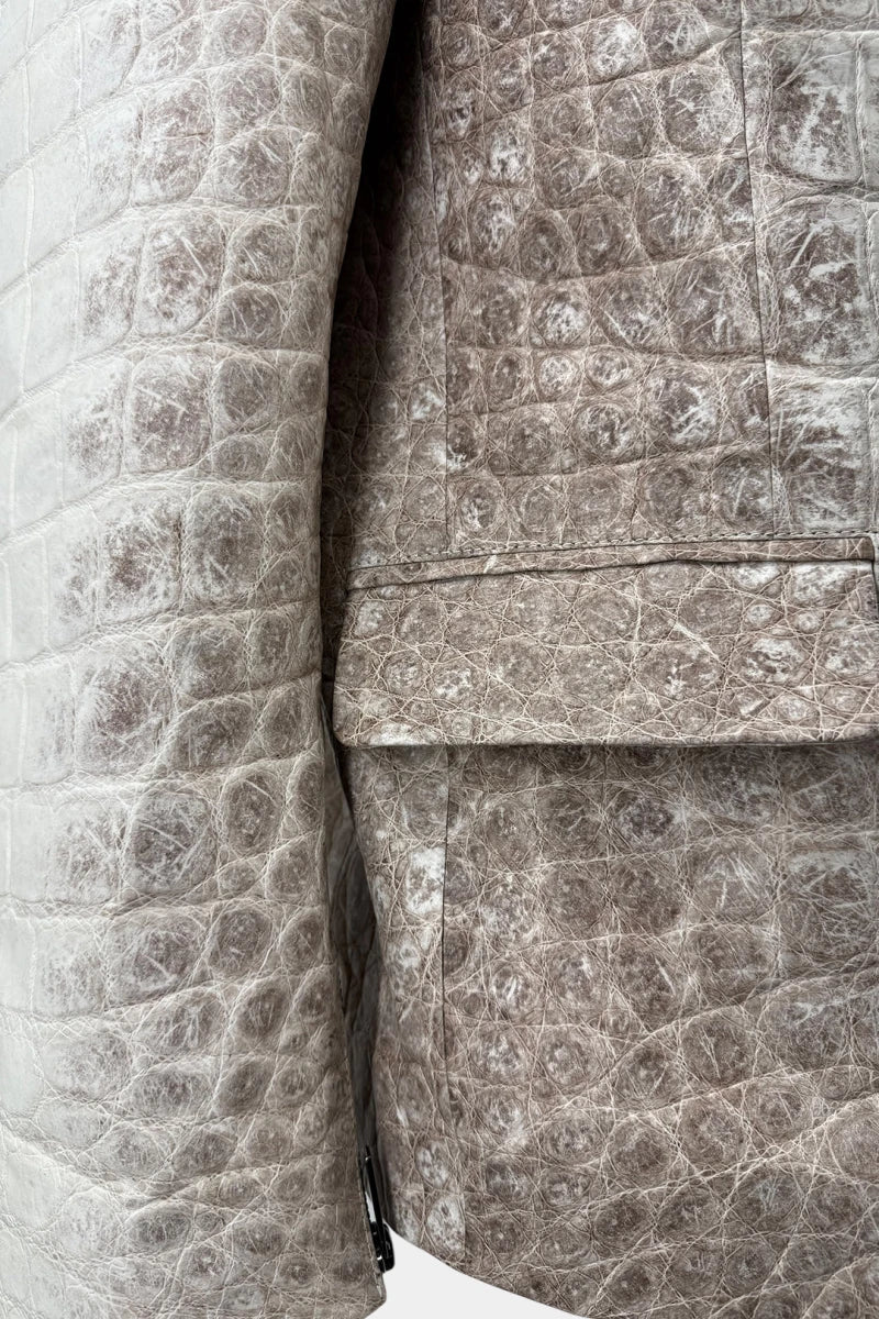 The Ascendant - Himalayan Crocodile Leather Blazer - view 6