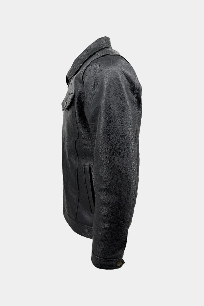 Le Chimérique - Veste en Cuir d'Autruche et Crocodile - Galbert Paris