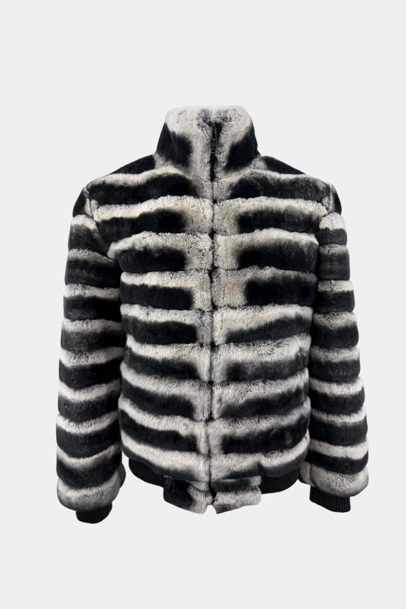 The Chiaroscuro - Orylag Rex Rabbit Fur Bomber Jacket