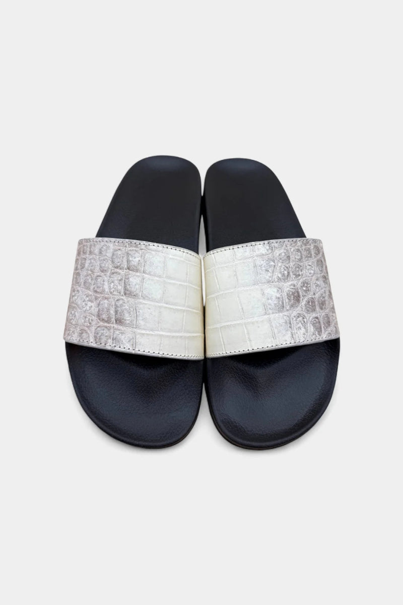 Le Flâneur - Sandales en Cuir de Crocodile Himalaya - Galbert Paris