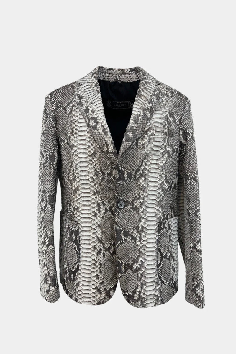 Le Magistrat - Veste de Costume en Cuir de Python Naturel - Galbert Paris