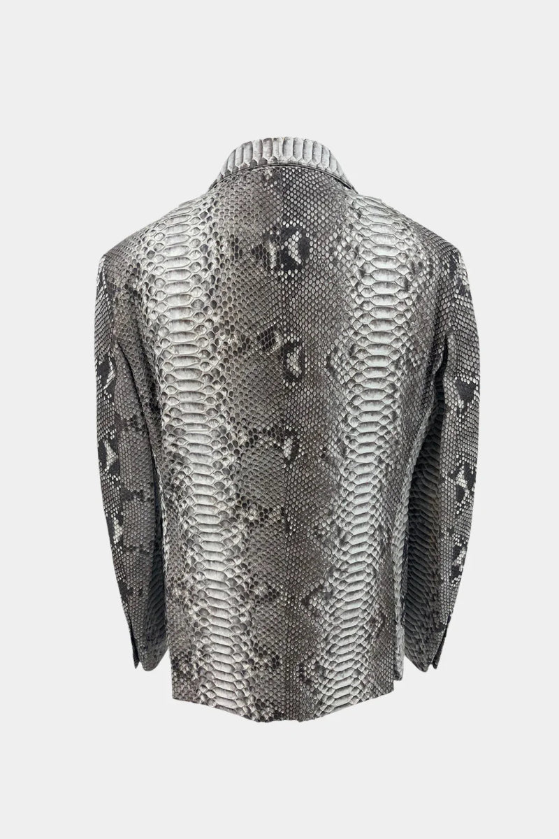 Le Magistrat - Veste de Costume en Cuir de Python Naturel - Galbert Paris