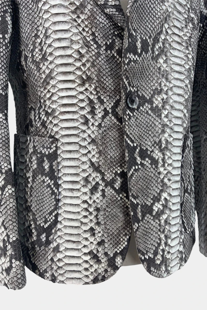 The Magistrat, Sakko aus naturfarbenem Pythonleder - Ansicht 6