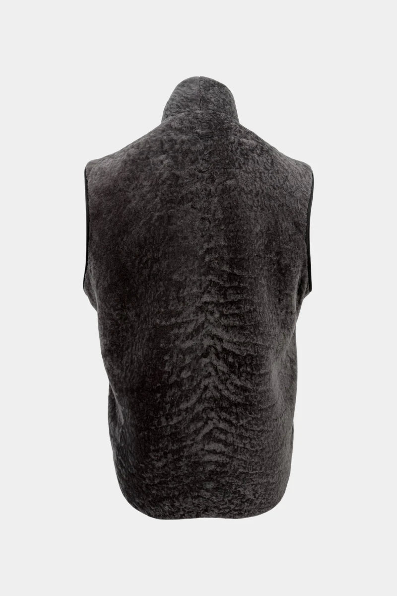 The Shore - Grey Shearling Vest - view 2