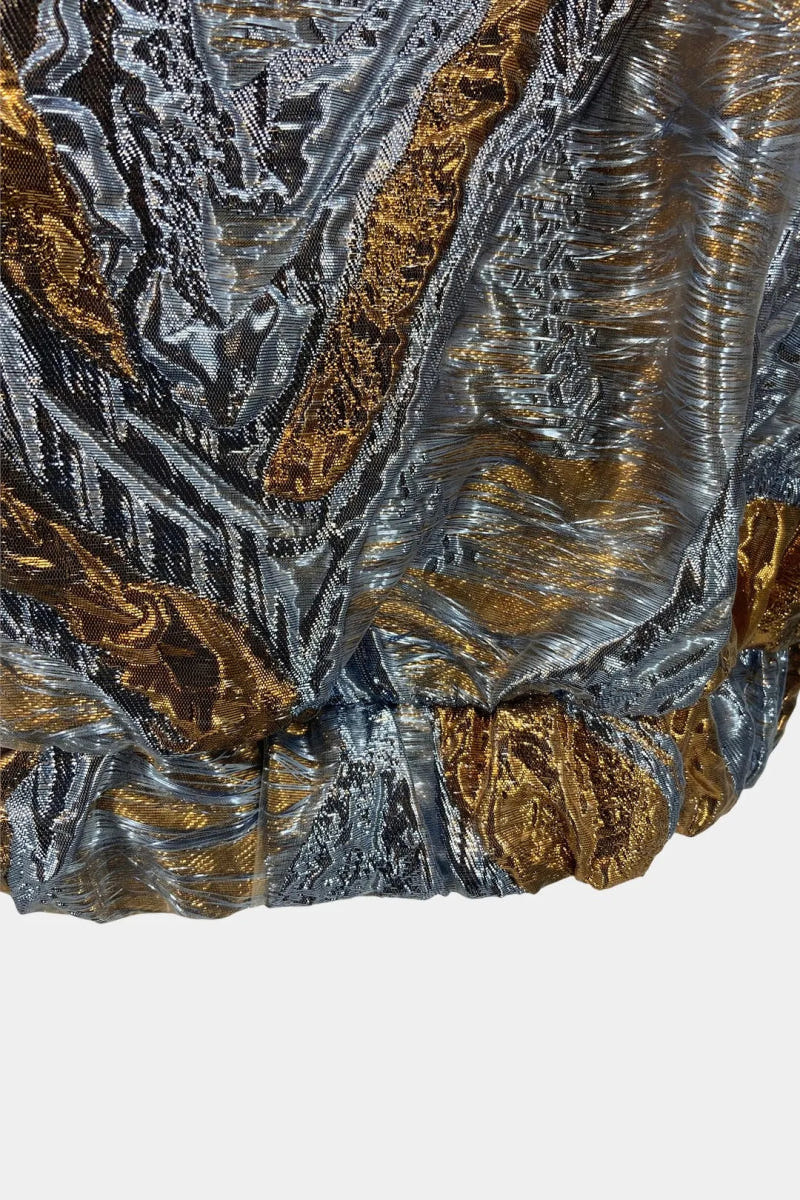The Titan - Mars Pattern Brocade Fabric Bomber Jacket - view 6