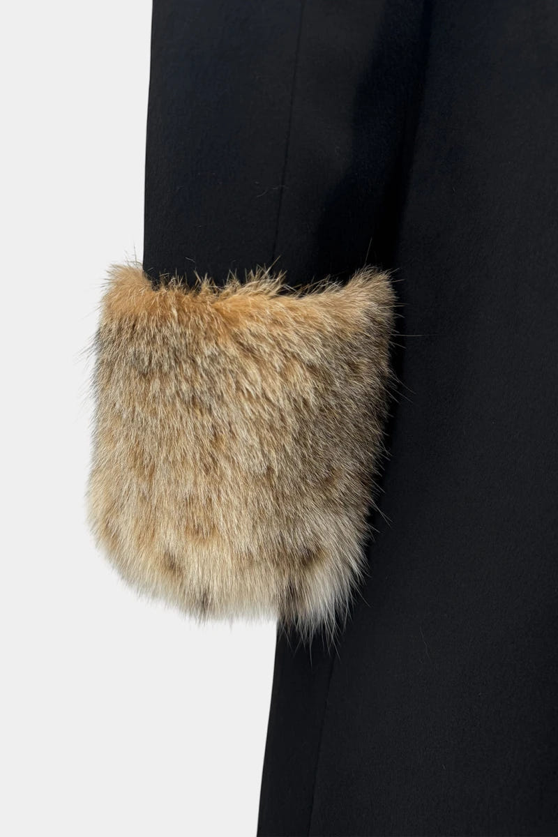 The Winter Coat - Cashmere Coat with Lynx Fur Collar - view 8