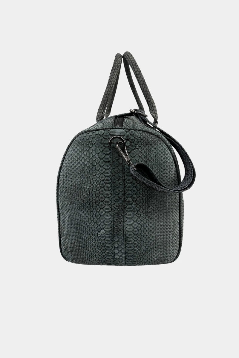Gray Python Nubuck Travel Bag - view 4