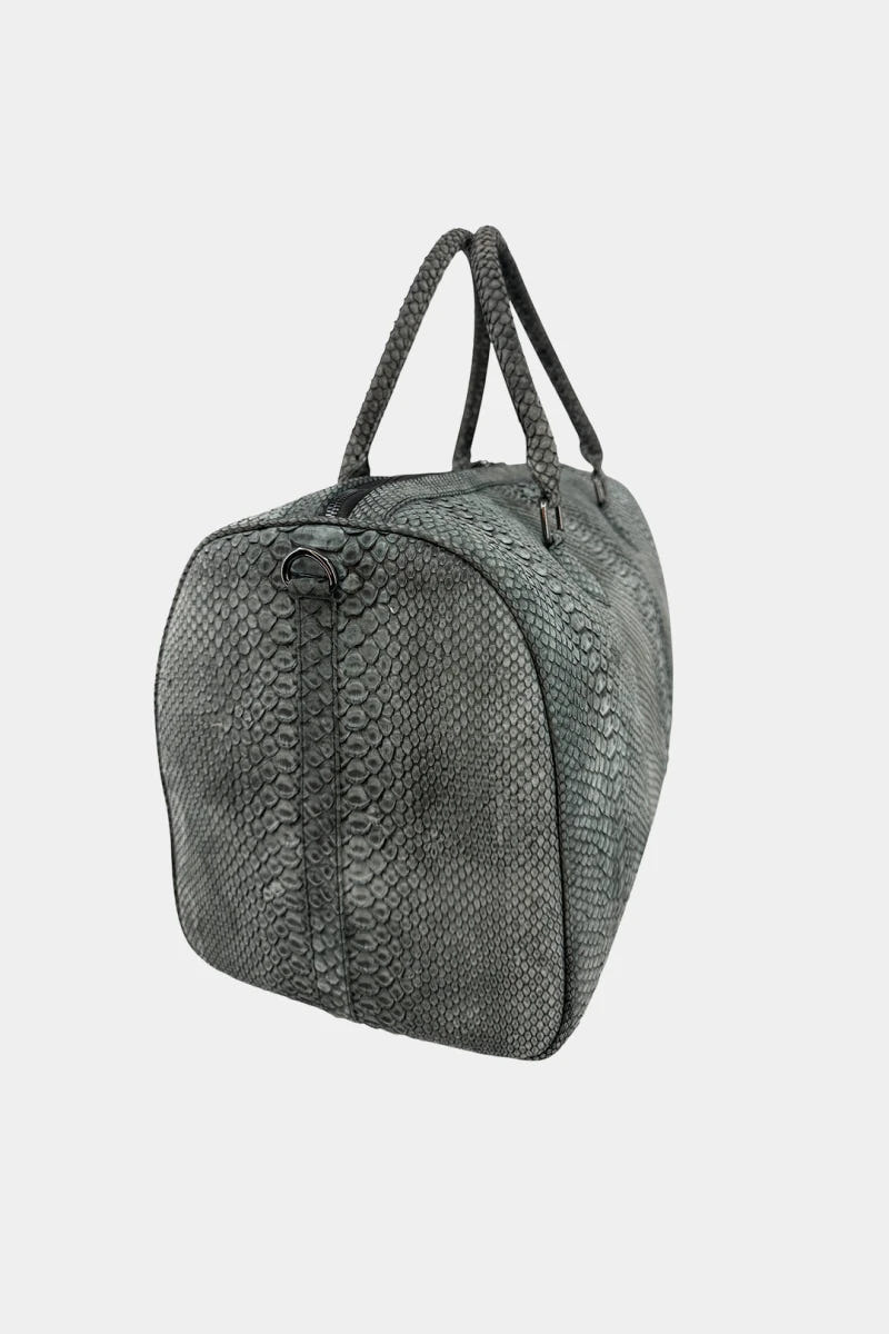 Gray Python Nubuck Travel Bag - view 2