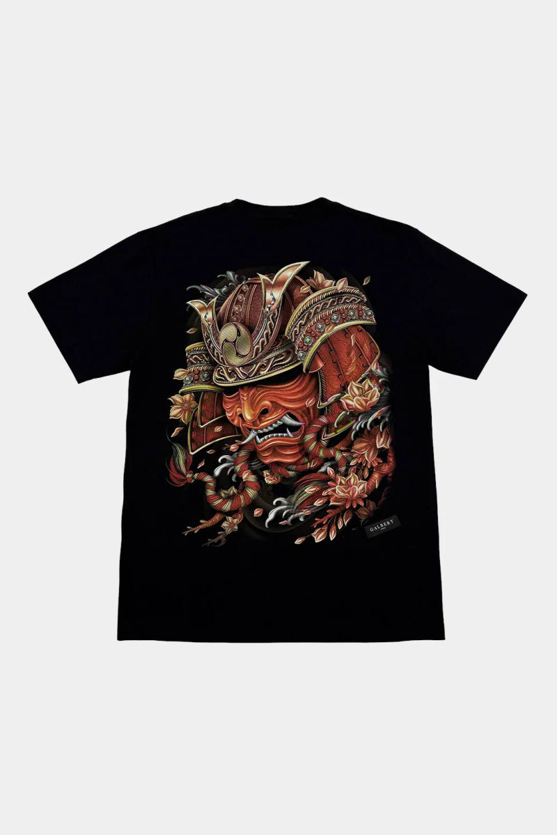 Camiseta de algodón con samurái bordado a mano - vista 2