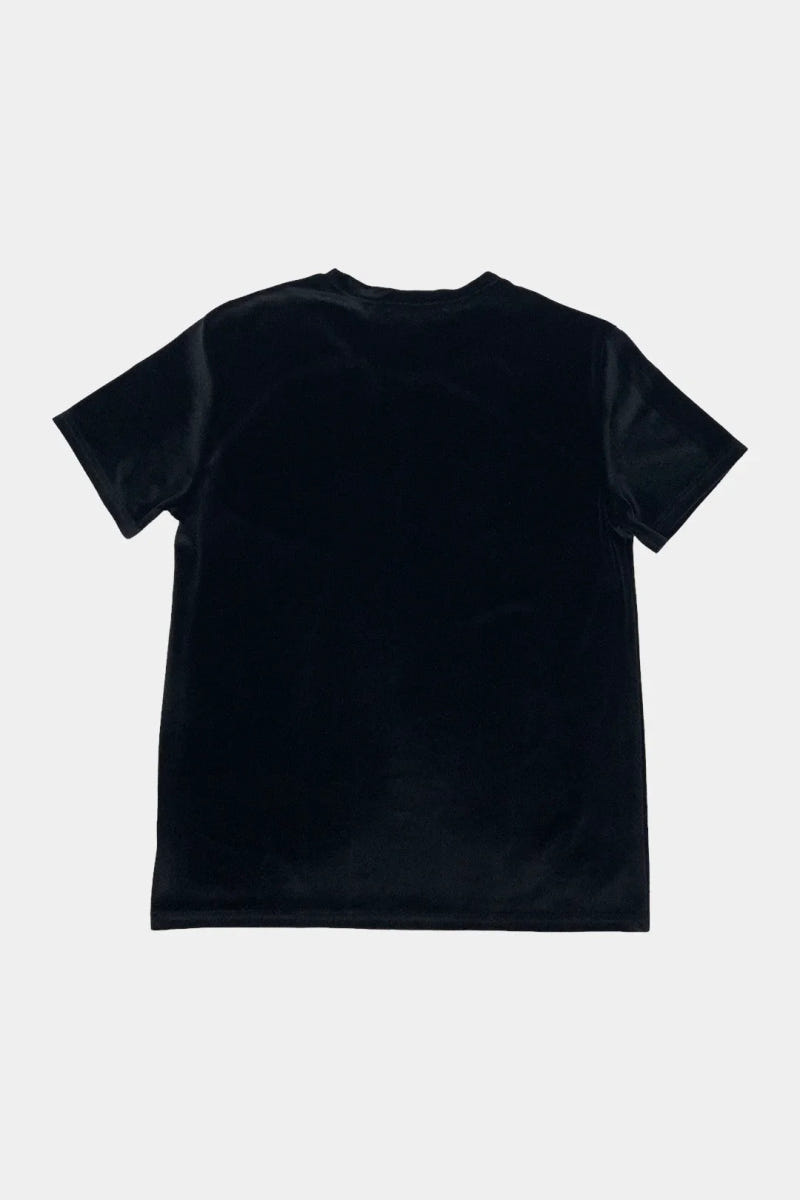 Black Velvet T-Shirt with Crystals - view 2