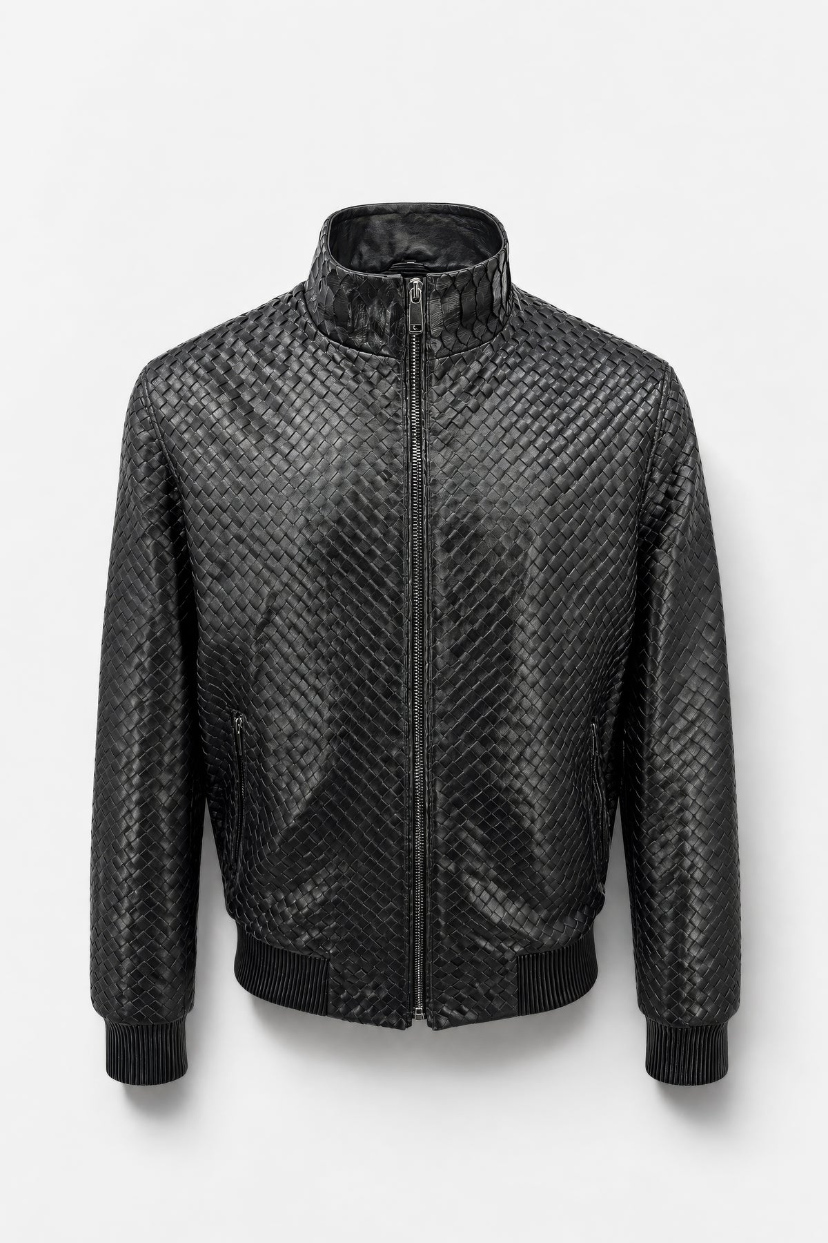 L'Architecte - Bomber en cuir tressé