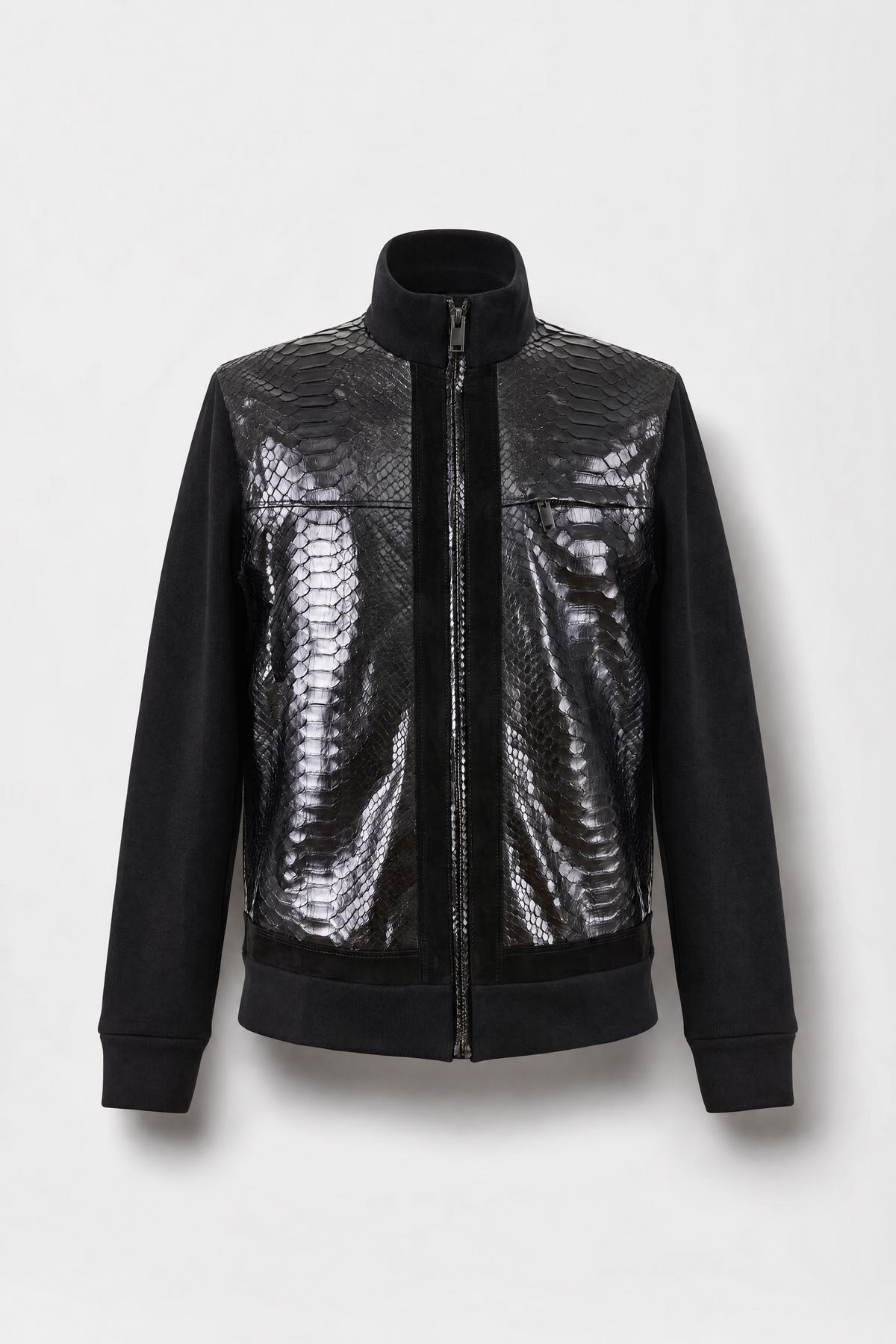 Le Chiaroscuro - Veste en cachemire et python