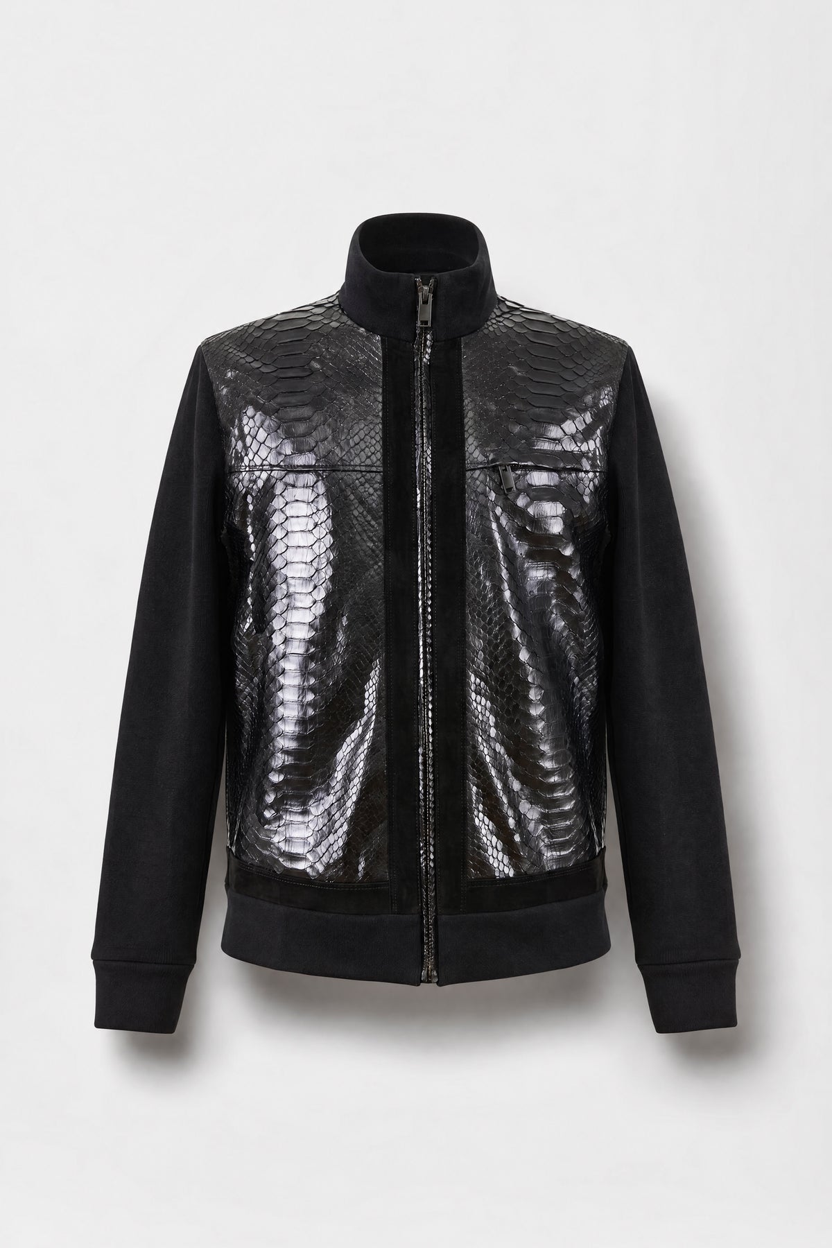 Le Chiaroscuro - Veste en cachemire et python