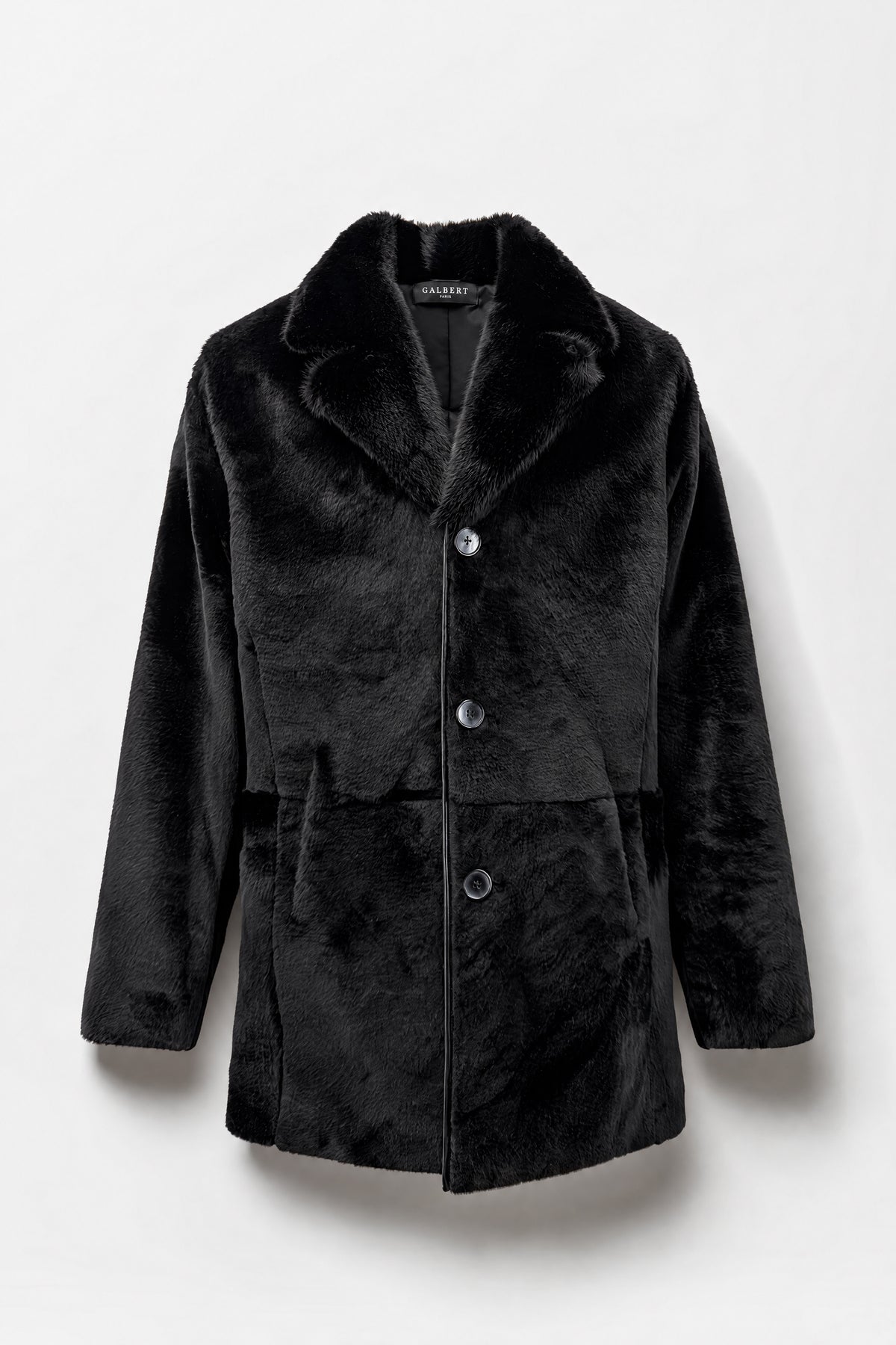 L'Éclipse - Manteau en kangourou et vison noir
