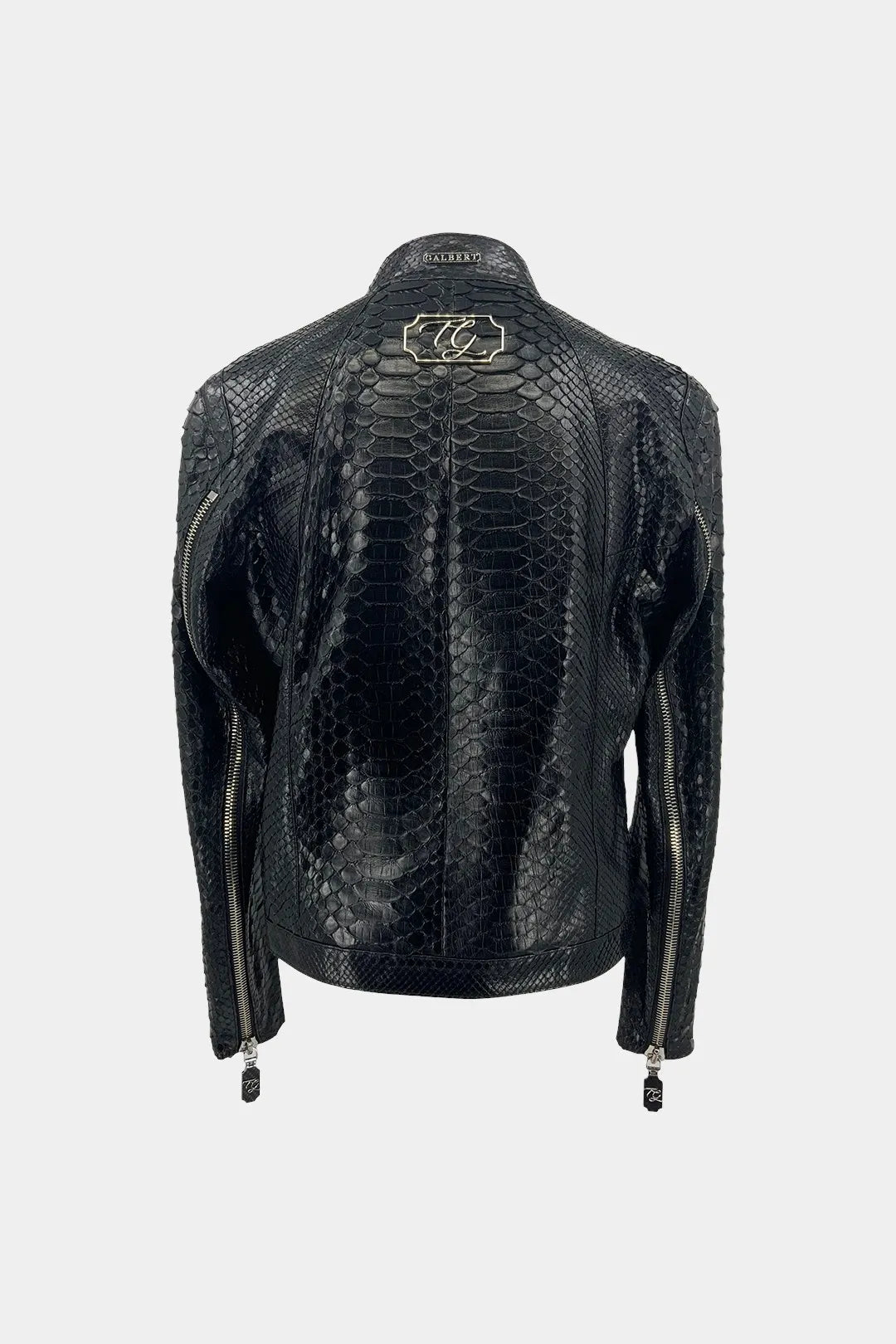 The Leviathan - Dragon Python Leather Biker Jacket