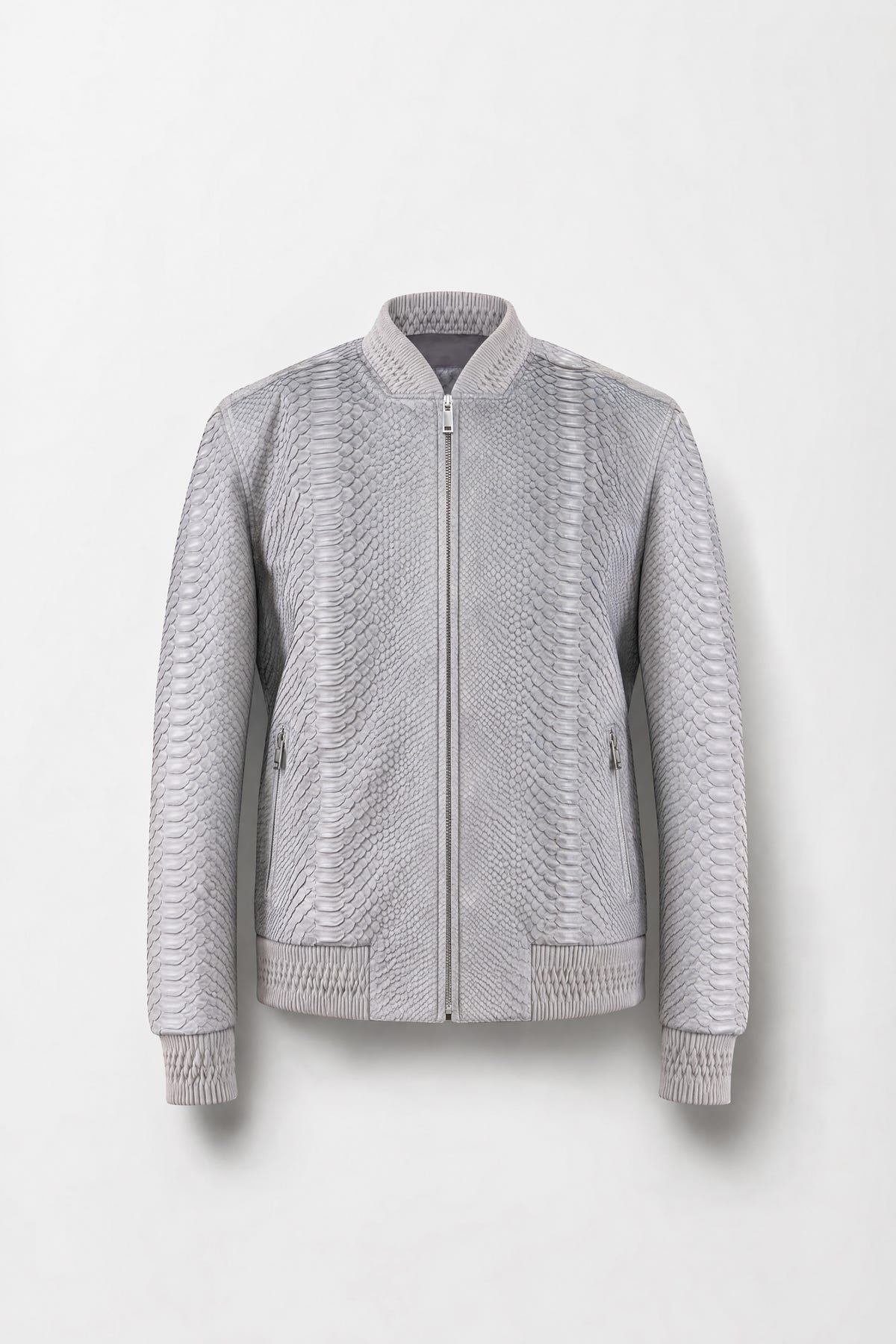 La Stratosphère - Bomber en python nubuck gris