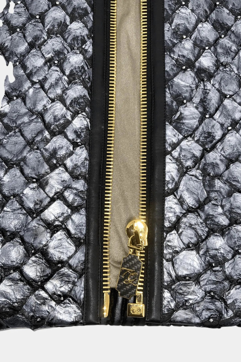 L'Amazonien - Bomber en Cuir de Pirarucu d'Amazonie - Galbert Paris