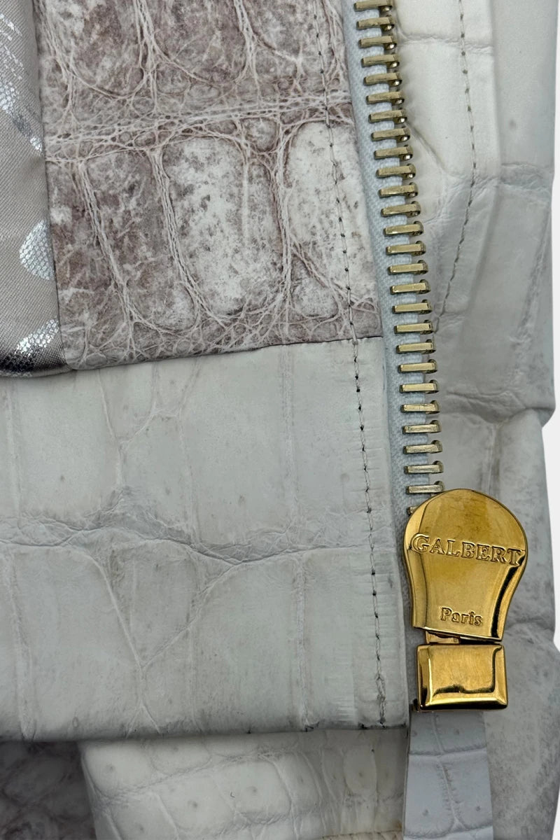 L'Aurore - Himalayan Crocodile Leather Hooded Jacket - view 7