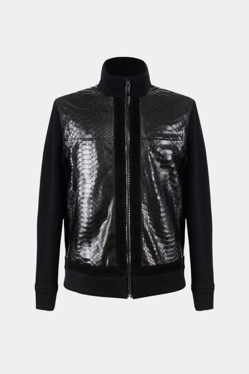 The Chiaroscuro - Cashmere and Python Jacket