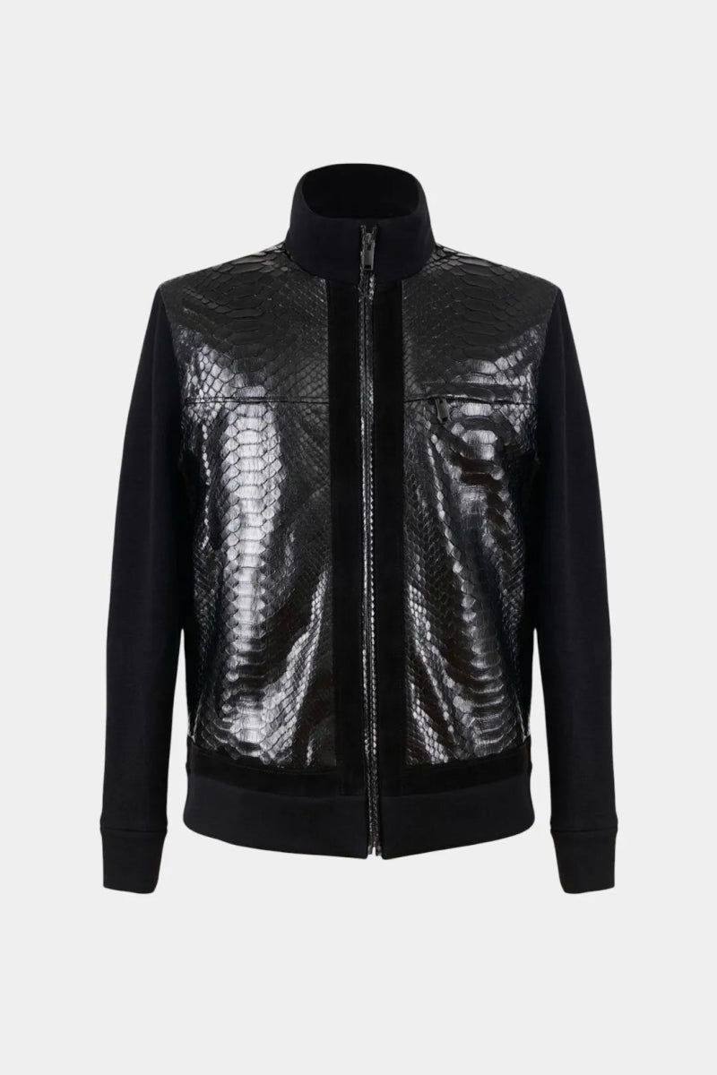 Le Clair - Obscur - Blouson en Cachemire et Python - Galbert Paris