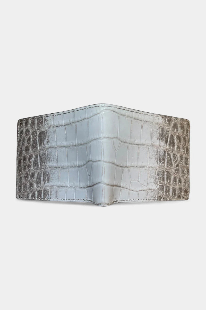 Le Confident - Petit Portefeuille en Cuir de Crocodile Himalaya - Galbert Paris