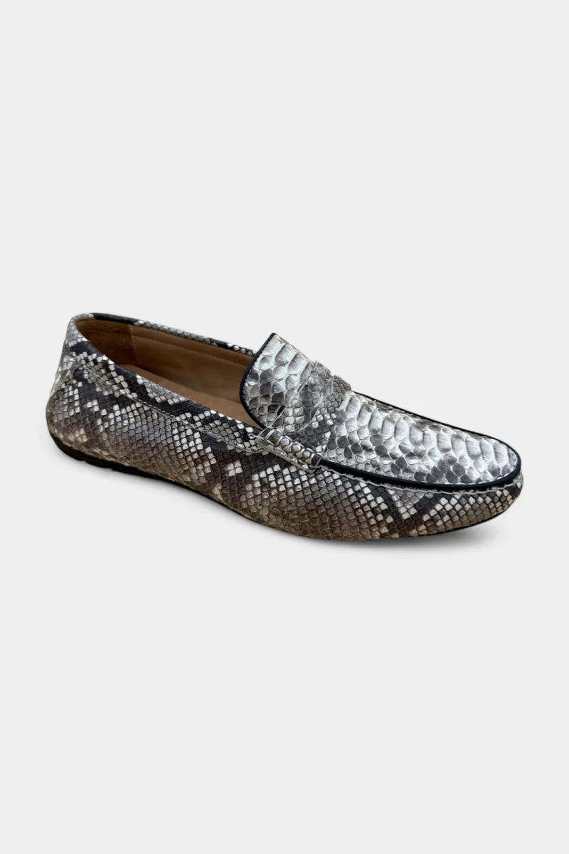 The Glissant - Natural Python Leather Loafers