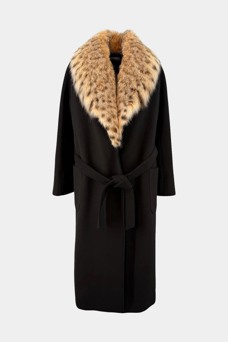 Le Grand - Duc - Manteau Long en Cachemire et Fourrure de Lynx - Galbert Paris