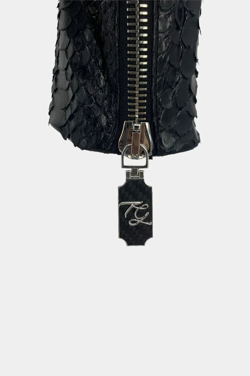 Le Léviathan - Veste Moto en Cuir de Python Dragon - Galbert Paris