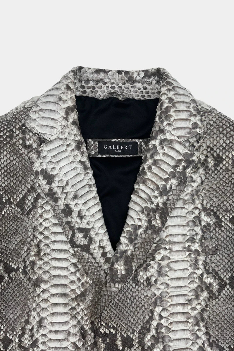Le Magistrat - Veste de Costume en Cuir de Python Naturel - Galbert Paris