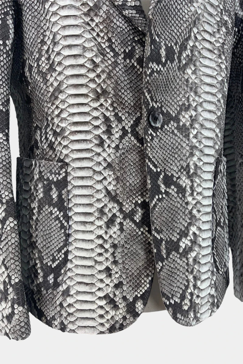 Le Magistrat - Veste de Costume en Cuir de Python Naturel - Galbert Paris