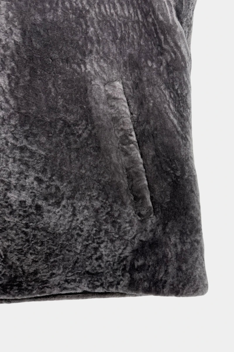 The Shore - Grey Shearling Vest - view 6