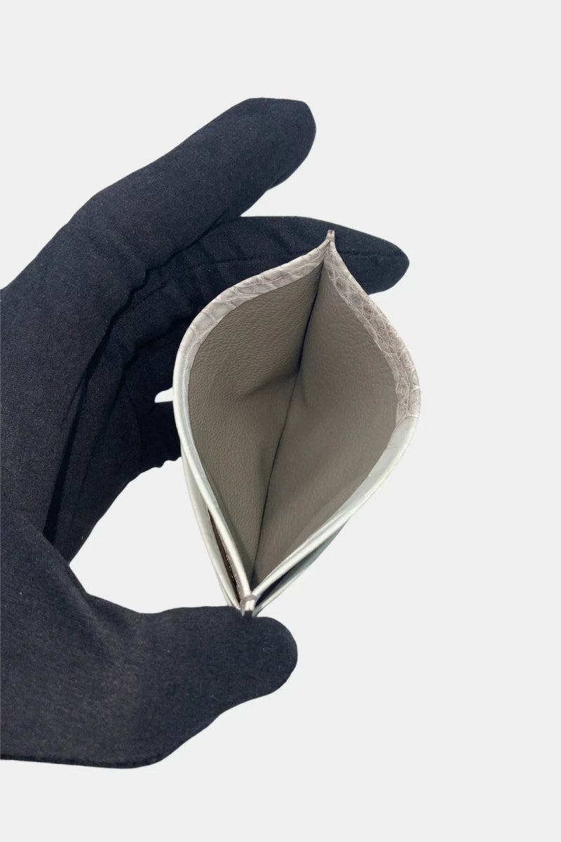 Le Sceau - Porte - Carte en Cuir de Crocodile Himalaya - Galbert Paris