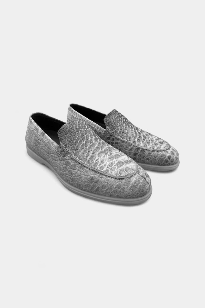 Le Souverain - Mocassins en Cuir de Crocodile Himalaya - Galbert Paris