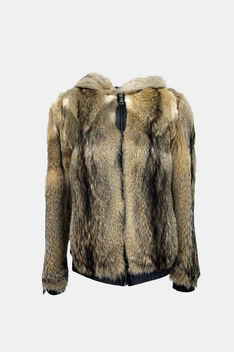 Le Sylvestre - Veste à Capuche en Fourrure de Renard - Galbert Paris