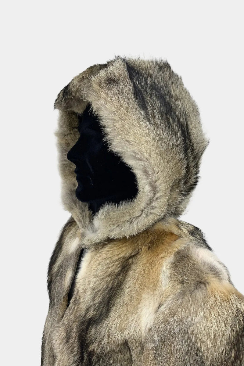 Le Sylvestre - Veste à Capuche en Fourrure de Renard - Galbert Paris