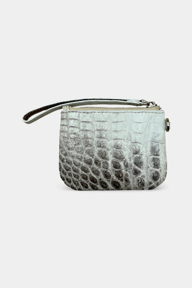 Le Talisman - Porte - Monnaie en Cuir de Crocodile Himalaya - Galbert Paris