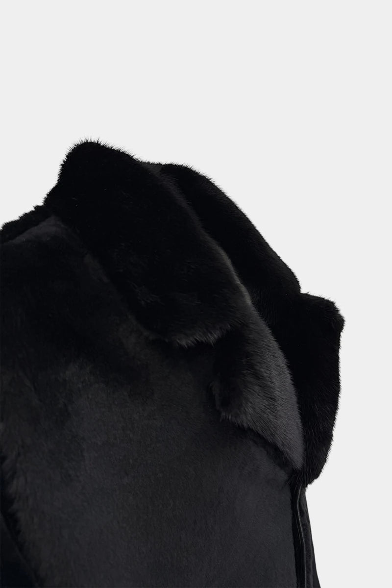 The Eclipse - Kangaroo and Black Mink Coat - view 4