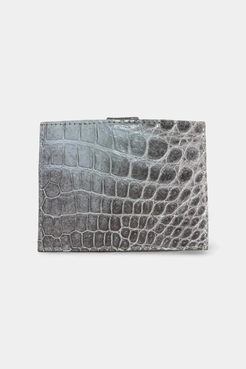 L'Emblème - Porte - Carte en Cuir de Crocodile Himalaya Niloticus - Galbert Paris