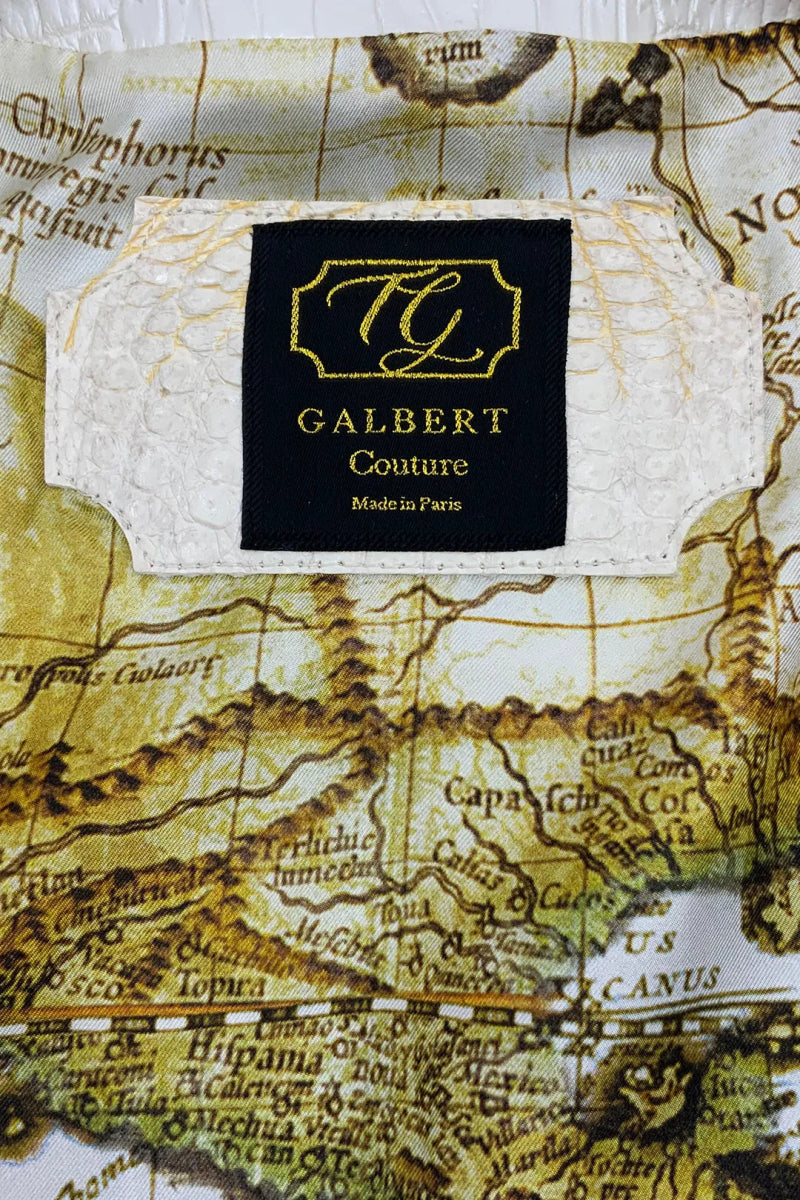 L'Impérial - Veste Perfecto en Cuir de Crocodile Himalaya - Galbert Paris