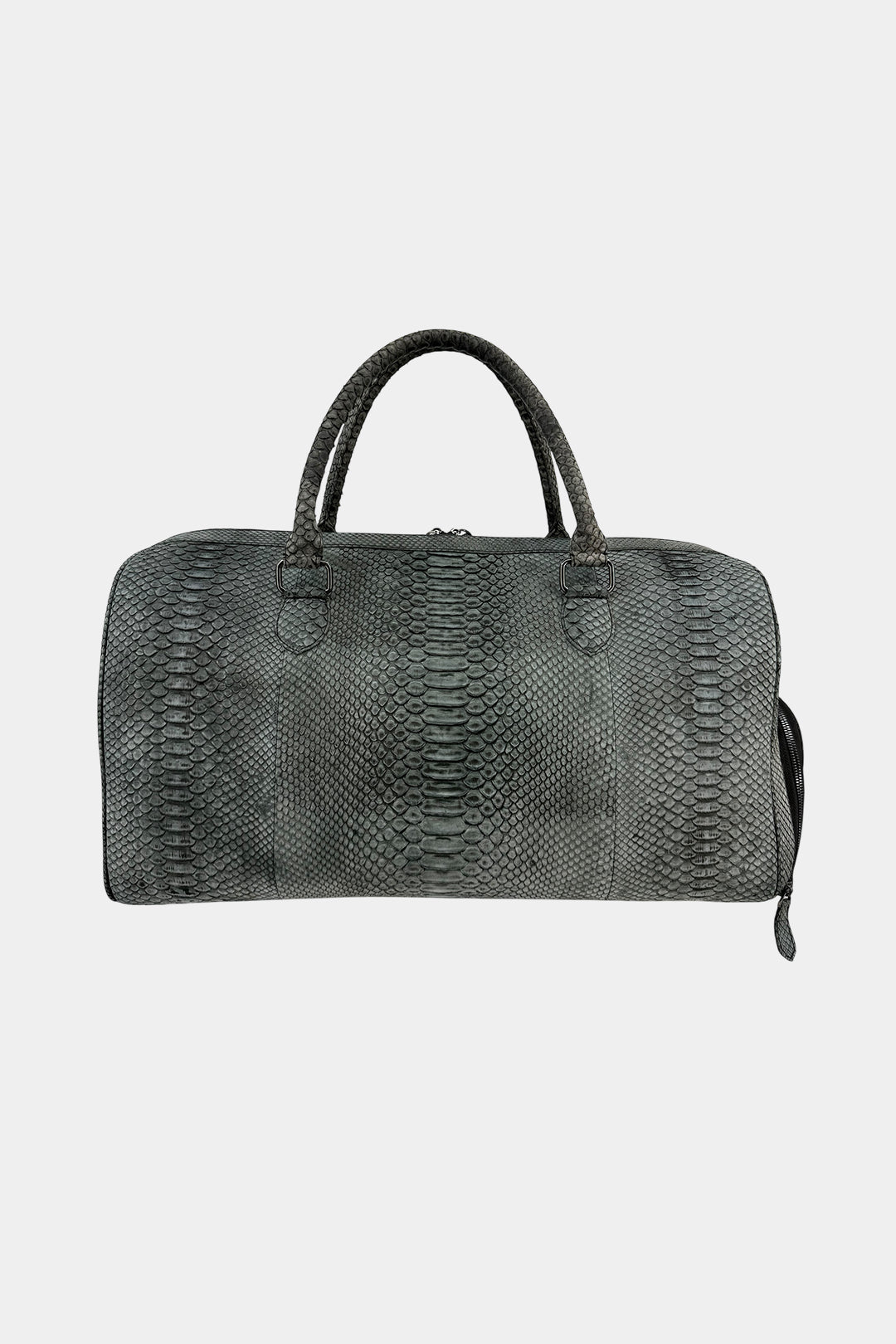 Sac de Voyage Python Nubuck Gris – Maroquinerie de Luxe - Galbert Paris