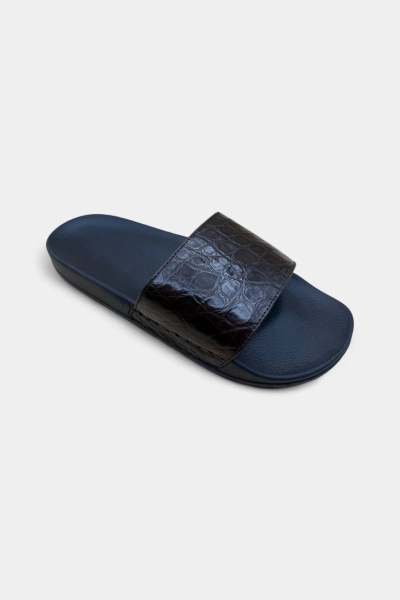 Sandales Crocodile Marron – Semelle VIBRAM, Luxe & Confort - Galbert Paris