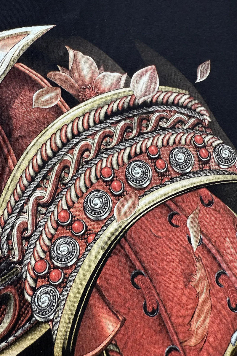 T-Shirt en Coton Premium Brodé Samouraï Main - Galbert Paris